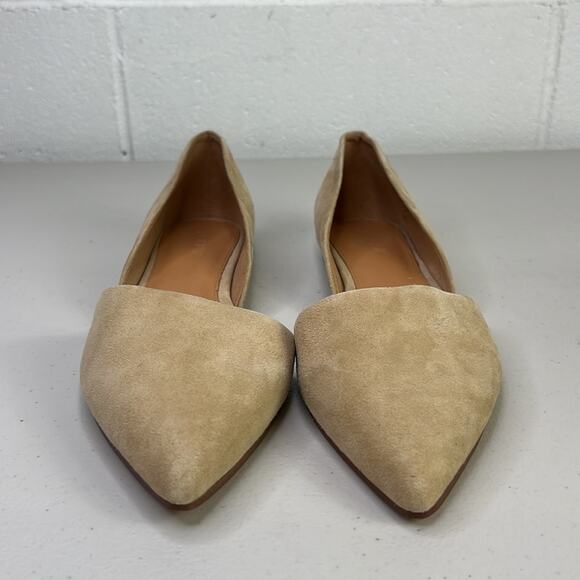 J. Crew Zoe sueded d'Orsay flats Sz10.5 Tan F5310 color saddle slip on pointed - Picture 5 of 9